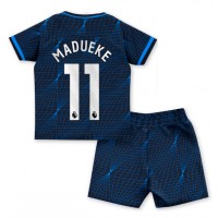 Camisa de Futebol Chelsea Noni Madueke #11 Equipamento Secundário Infantil 2023-24 Manga Curta (+ Calças curtas)